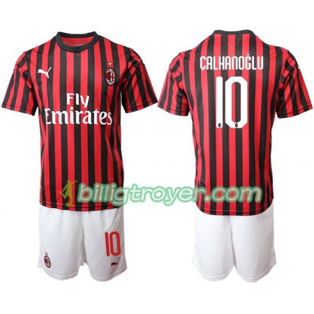 Billige Fotballdrakter AC Milan Calhanoglu 10 Barn Hjemmedraktsett 2019/20 Kortermet